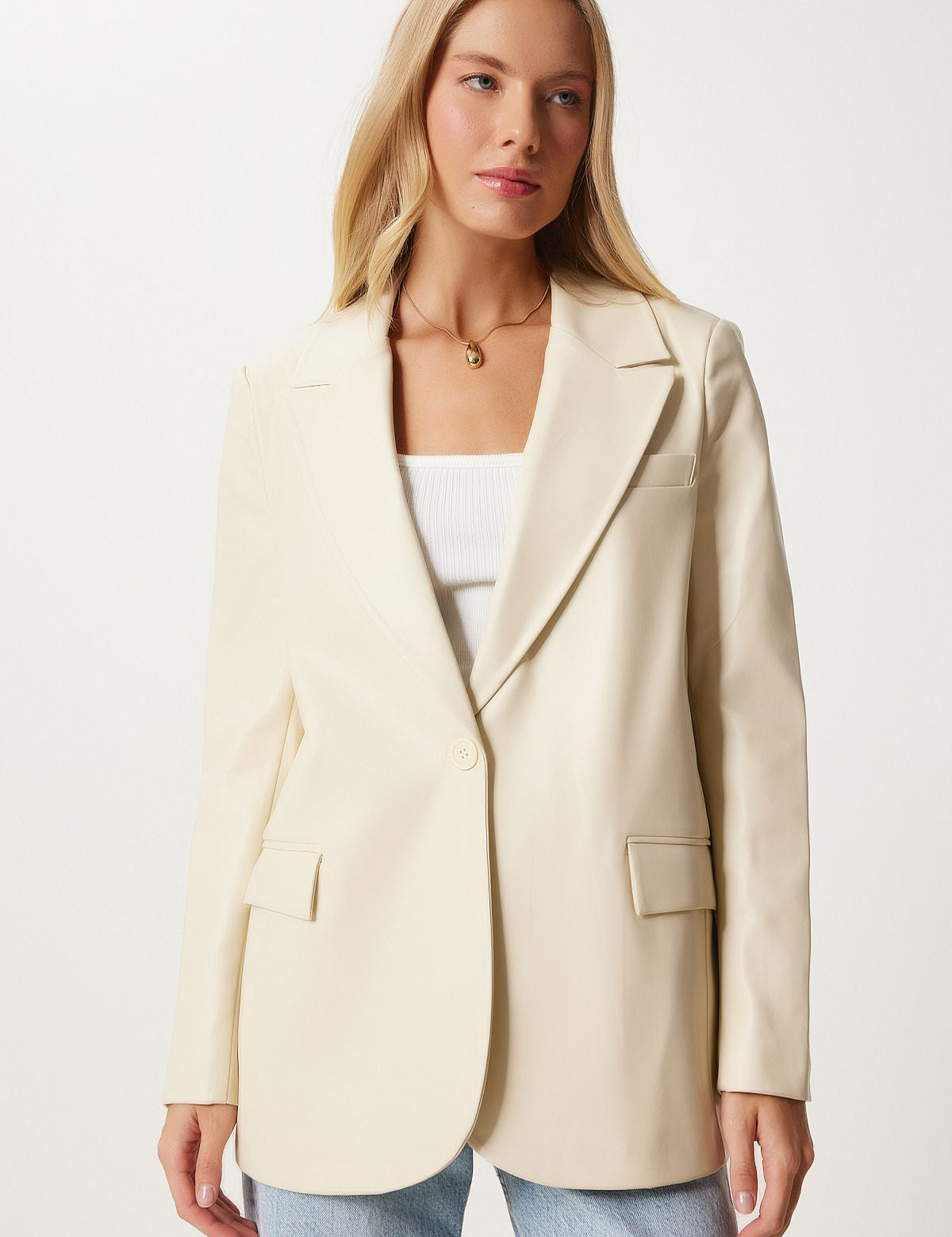  Women’s cream blazer
• Tailored single-breasted jacket
• Classic women’s blazer
• Cream tailored jacket
• Women’s elegant blazer
• Chic office wear blazer
• Women’s versatile blazer
• Cream formal jacket
• Women’s structured blazer
• Stylish tailored outerwear