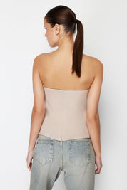 SYDNEY Strapless Top - Beige