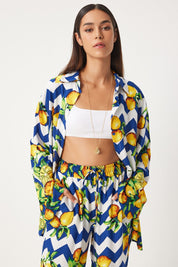 Lemon Print Two-Piece Set