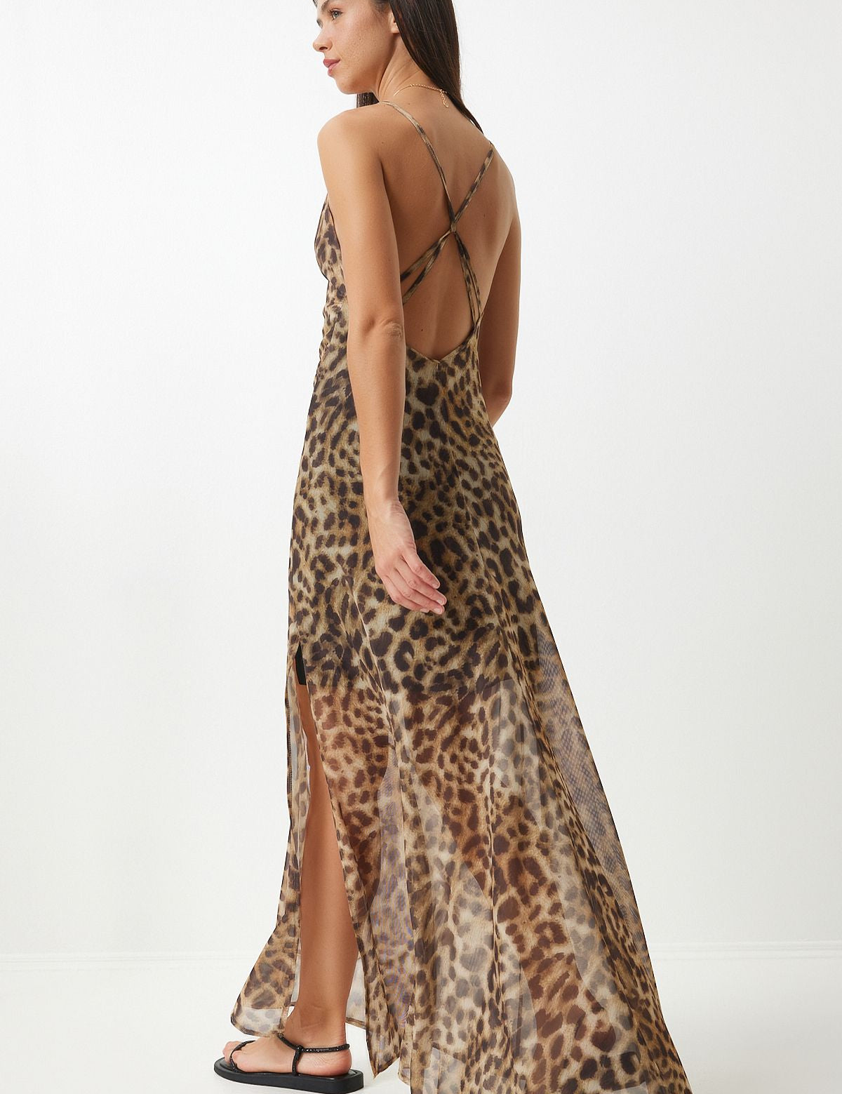 Bella Leopard Print Maxi Dress